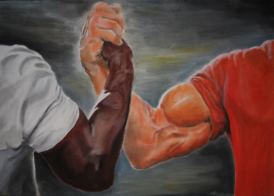 Epic Handshake blank internet meme template