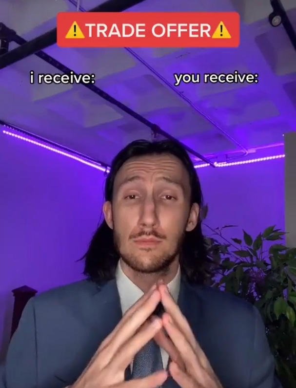 Trade Offer blank internet meme template