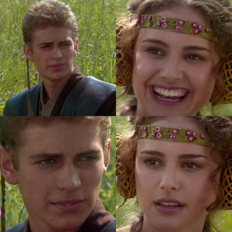 Anakin Padme 4 Panel blank internet meme template